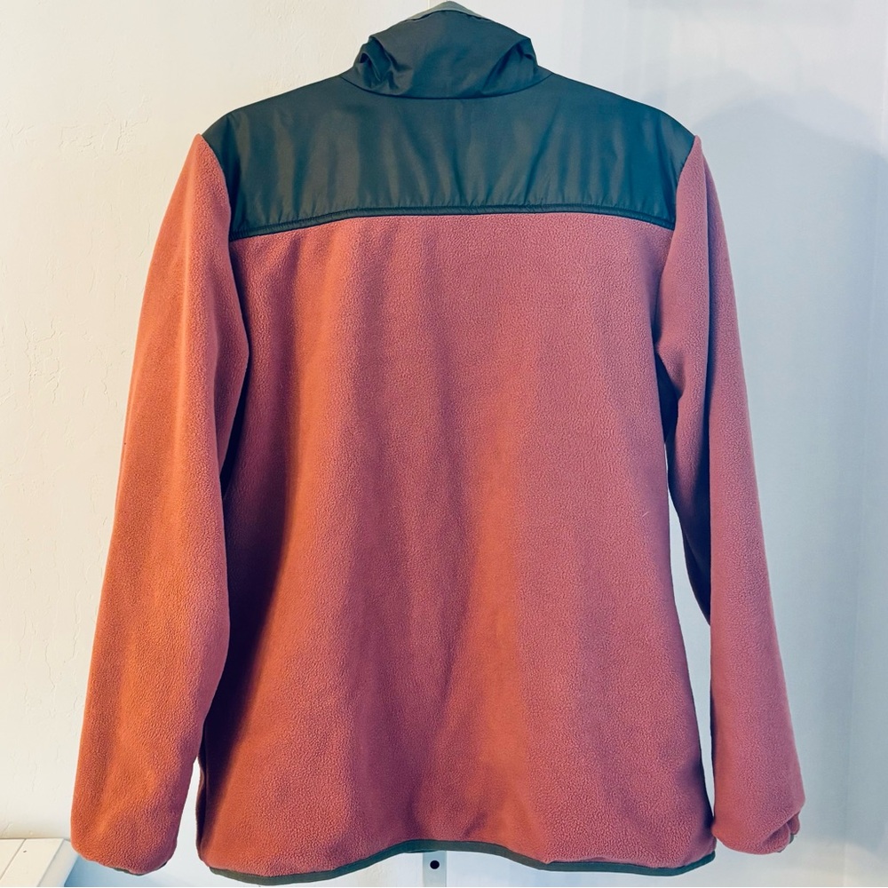 Columbia Women’s Reversible Nylon Fleece Lined Zip-Up Jacket Olive Coral, Sz L - Picture 6 of 16
